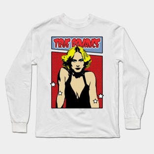 Patricia Arquette 80s Pop Art Comic Style Long Sleeve T-Shirt